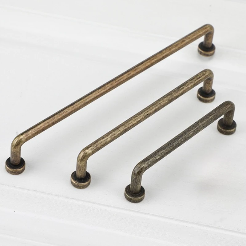 سحب خزانة برونزية، مقابض أبواب خزانة ملابس عتيقة وخزانة النبيذ، مقابض بفتحة واحدة للأدراج/رفوف الأحذية، أجهزة الأثاث #4