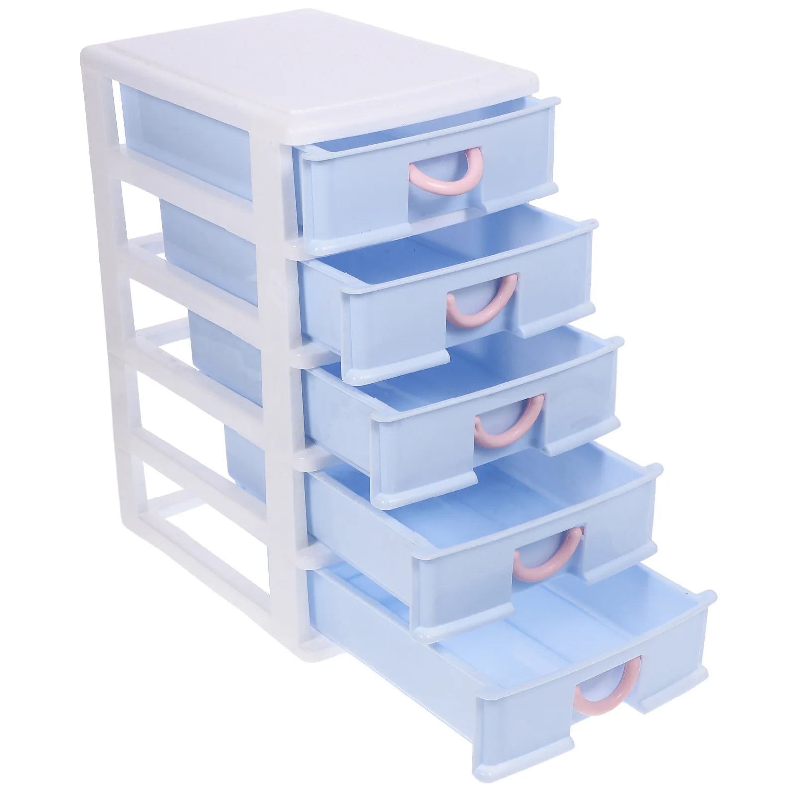 Desktop Storage Box Large Capacity 5-Layer Drawer Stationery Organizer Makeup Holder Office Desk Storage Cabinet Plastic Drawer