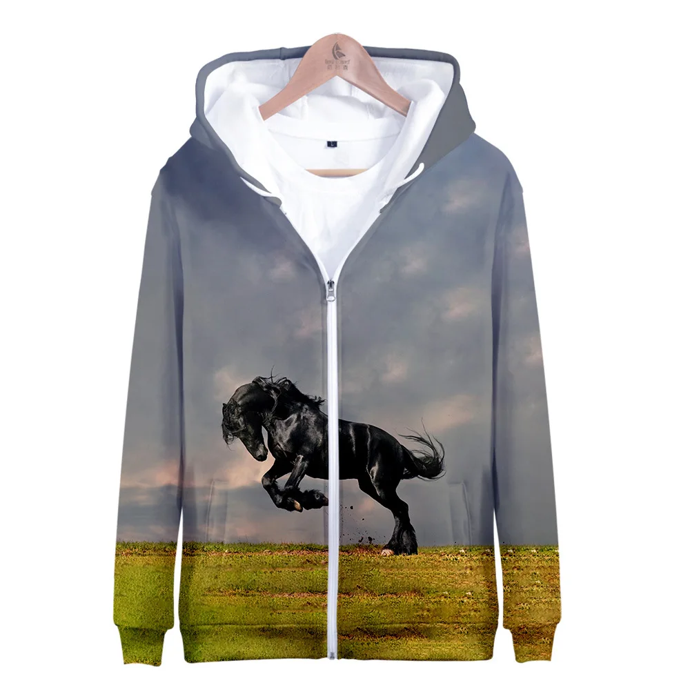 2 Tot 14 Jaar Kids Hoodies Dier Dinosaurus Paard 3d Print Hoodie Sweatshirt Jongens Meisjes Harajuku Jas Jas Kinderen Kleding A0