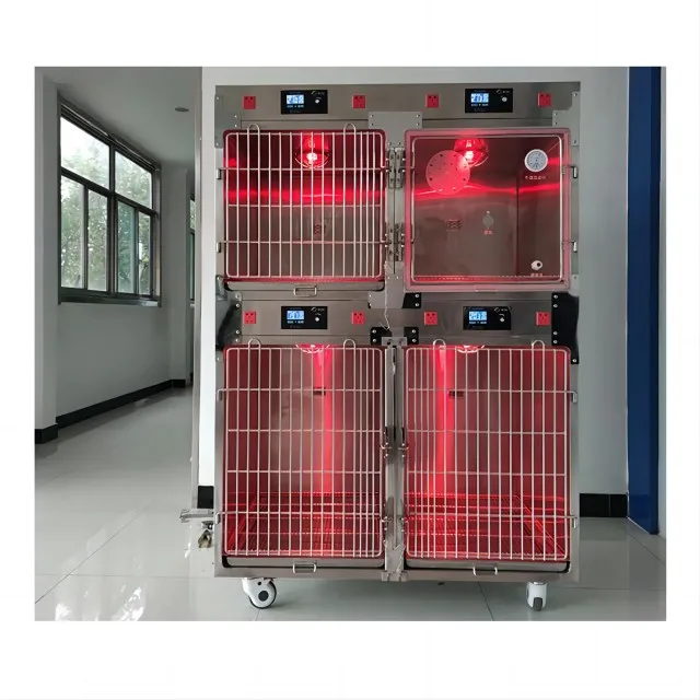 

Veterinary Stainless Steel Cage Pet Hospital ICU Veterinary Oxygen Cage Dog Injection Cage