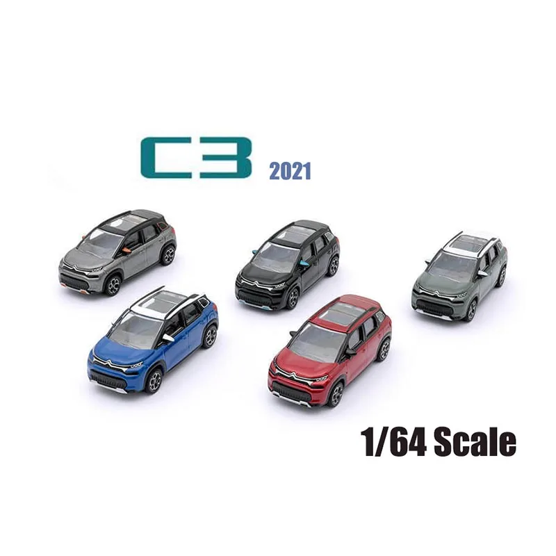 1:64 Scale Citroen C3 2021 Alloy Car Model