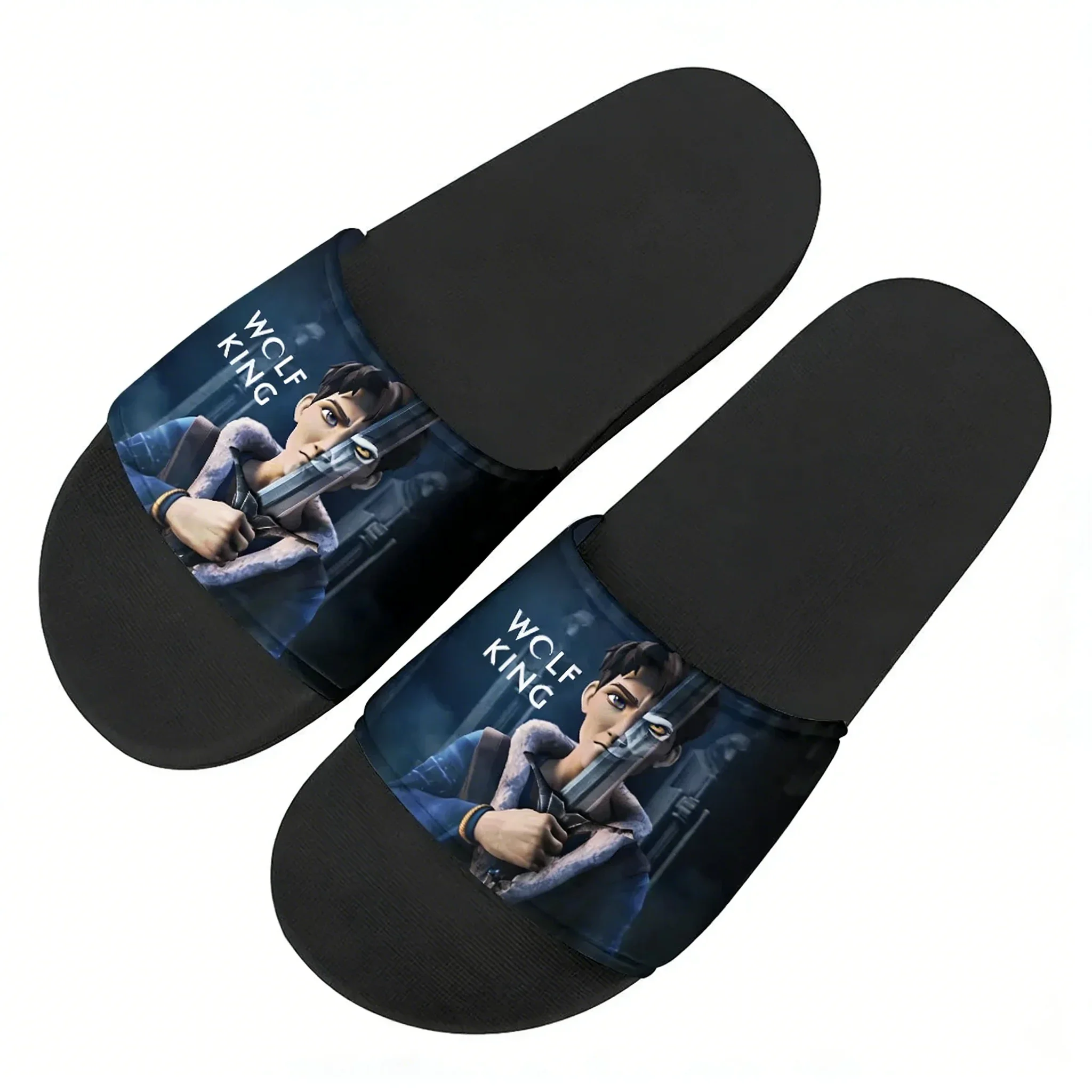 

Wolf King Flip Flops Home Slippers Mens Womens Teenager Family Slippers Bathroom Pool Fashion Casual Sandals Custom Made Shoescu