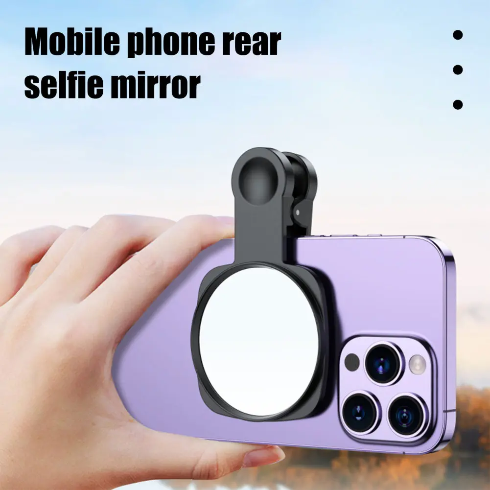 Smartphone Camera Mirror Reflection Clip Kit Selfie Artifact Reflection Outdoor Lens Mirror With Storage Bag Dustproof Cloth