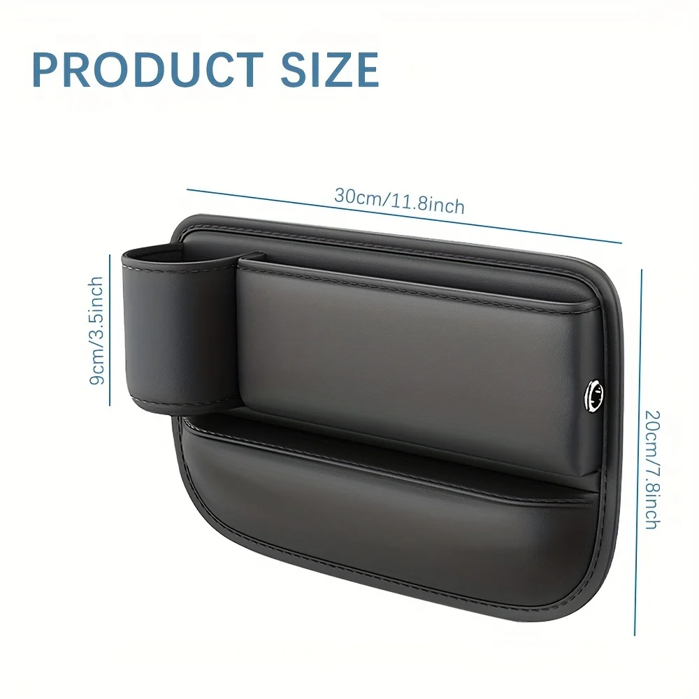 1PCS Storage Box Multifunction Car Seat Gap Filler Leak-proof Storage Bag Cup Holder PU Leather Seat Slot Organizer Box 
