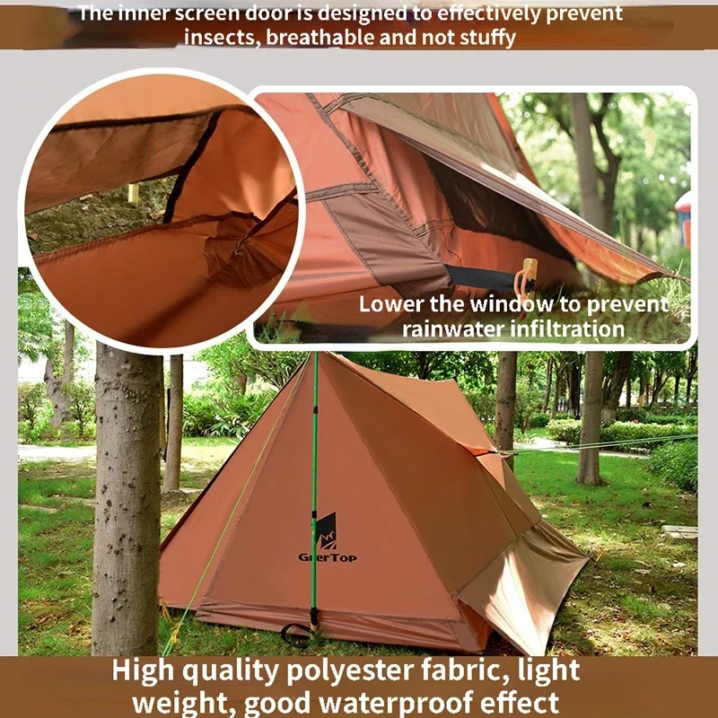 Ultalight Portable Cycling Tent 1-2persons Double Layers Waterproof Anti-mosquito Sunshade Awning Beach Outdoor Camping Tourist