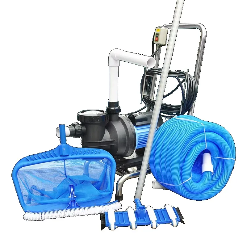 

Complete Set of Cleaning Equipment for Swimming Pools Including Water Pumps Filter Screens Suction Devices Cleaning Tools