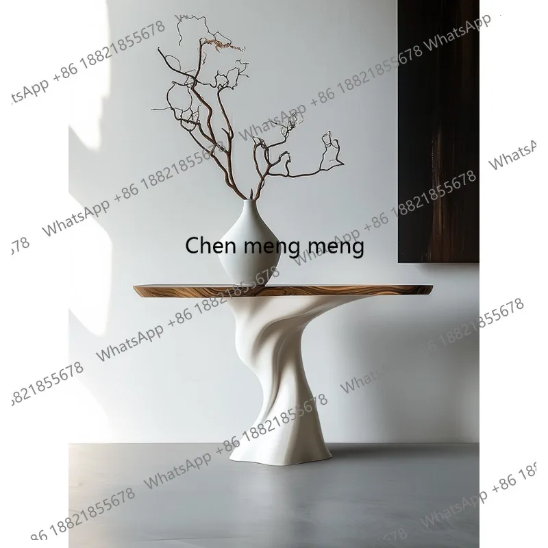 

Italian minimalist light luxury solid wood entrance table, living room high-end entrance table, end view table