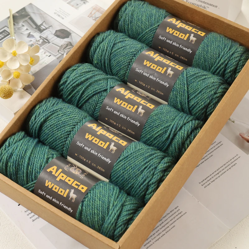 500 جرام الألبكة 245 عصا إبرة الغزل الخشن صنع هدية اليدوية DIY بها بنفسك المواد محبوك سترة سترة وشاح كرات الغزل 5 قطعة/الحزمة