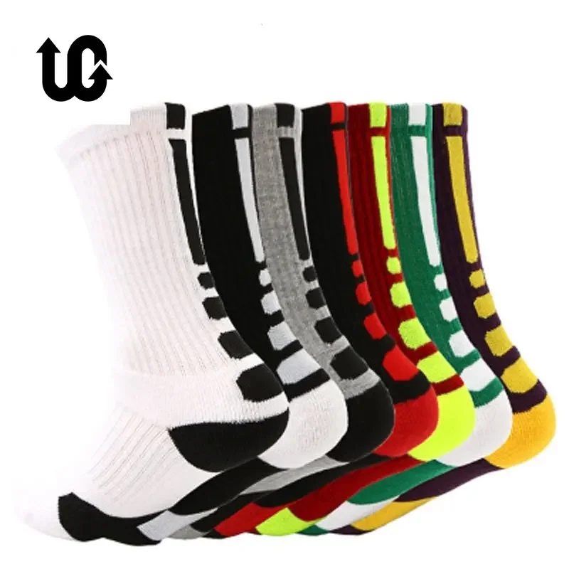 

UGUPGRAD UG Men Outdoor Basketball Socks Men Cycling Socks Thicker Non-slip Compression Socks Football Socks calcetines ciclismo