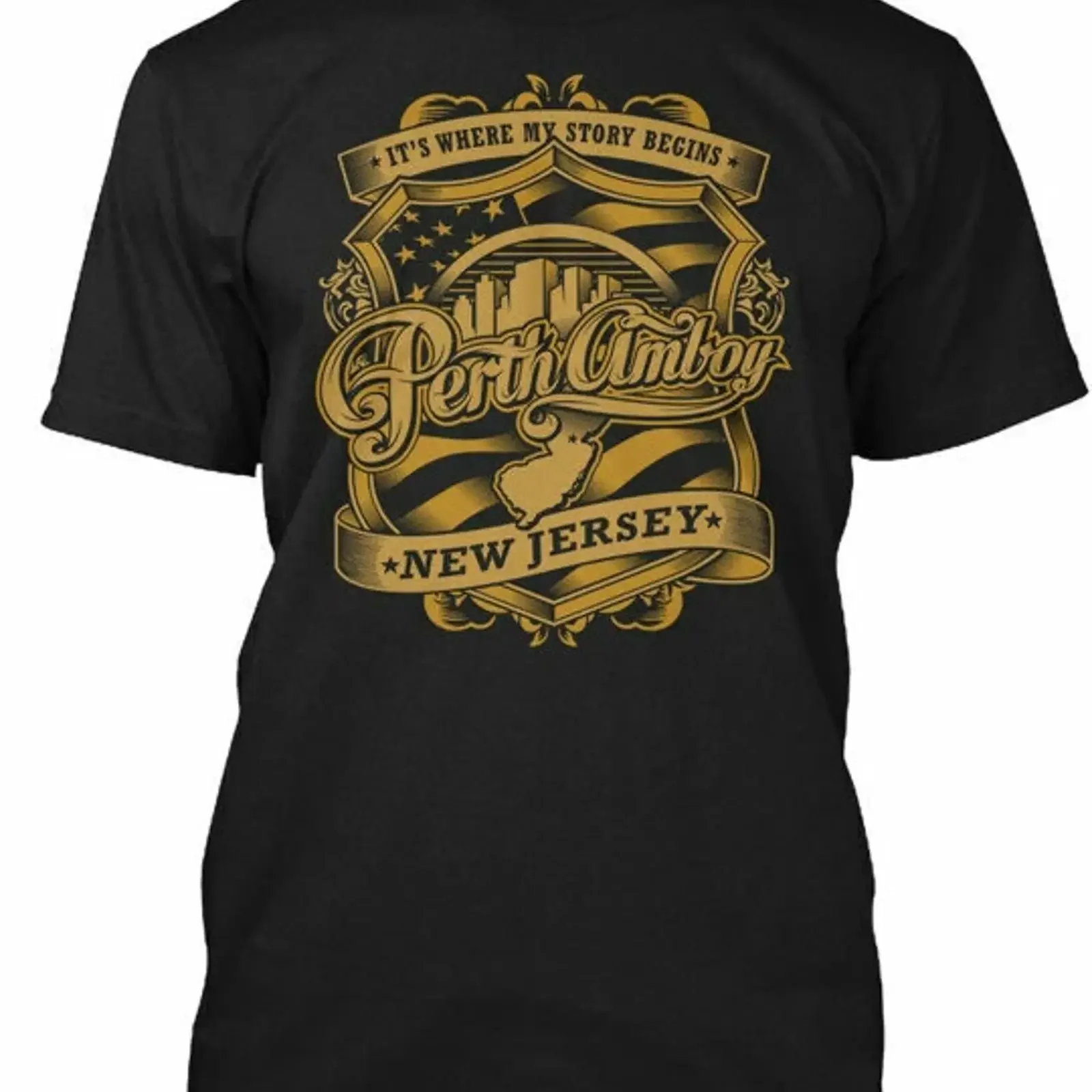 Cool Perth Amboy Its Where My Story Begins New T Shirt vintage Washed fashion designer clothes Unisex Stretched Stylish
