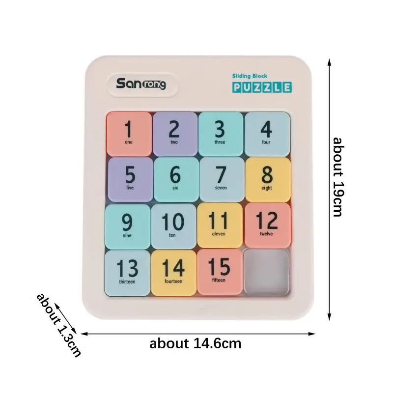 Magnetic Number Slide Puzzle 15 Cells Huarong Road Travel Friendly Smooth Blocks Pocket Brain Teaser for All Ages