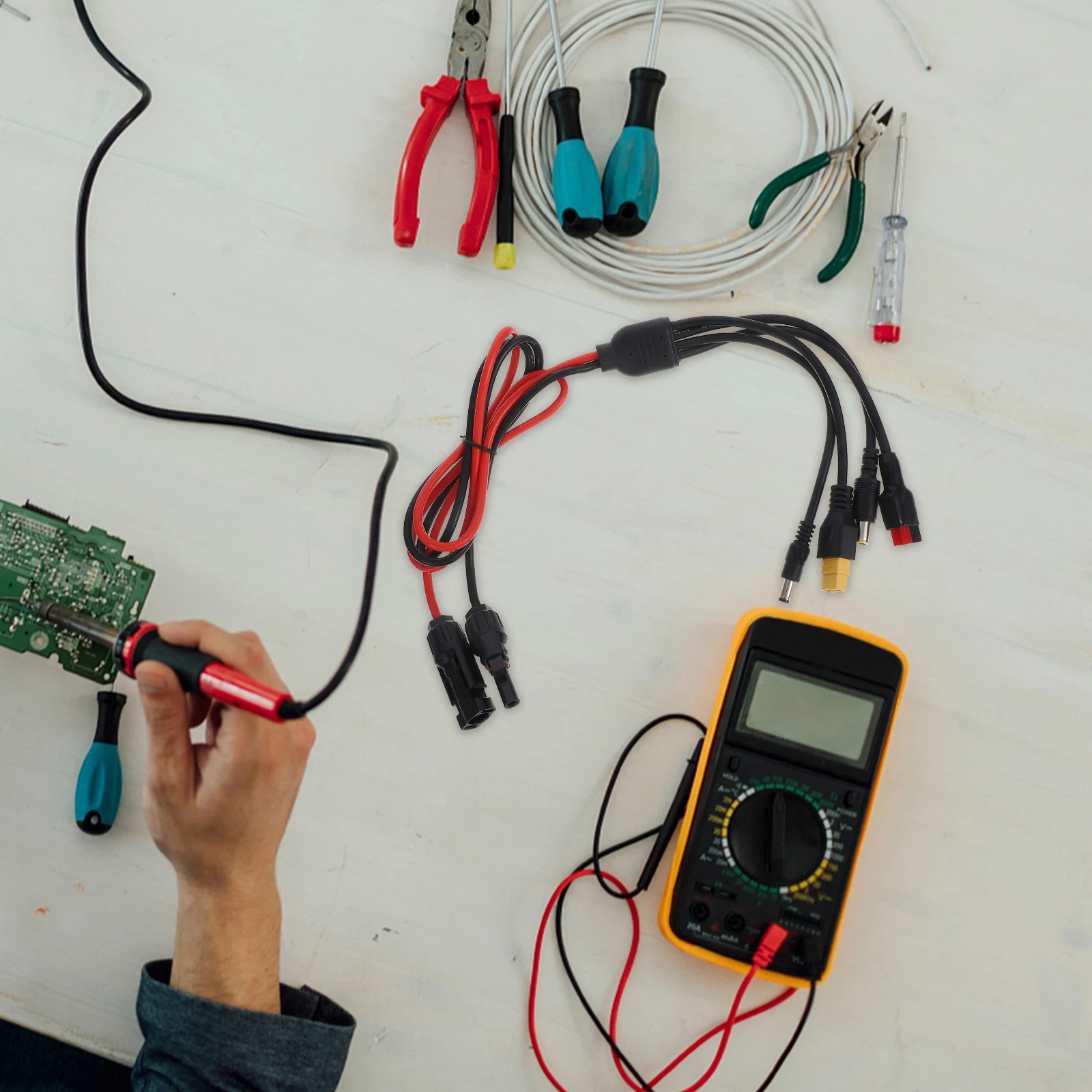 

to DC7909 5521 30A Solar Panel Cable Extension Photovoltaic Connector Multifunction Design Easy Installation