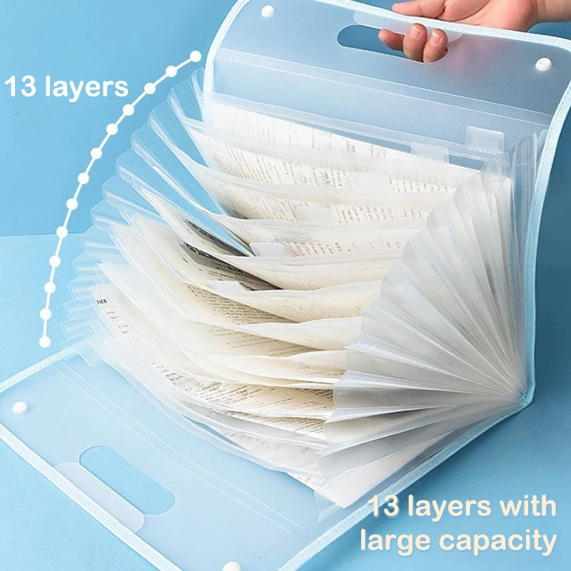Portable File Folders A4/A5 Waterproof Drawing Paper Collection Accordian Document Organizer Handheld Bag For Classroom Office