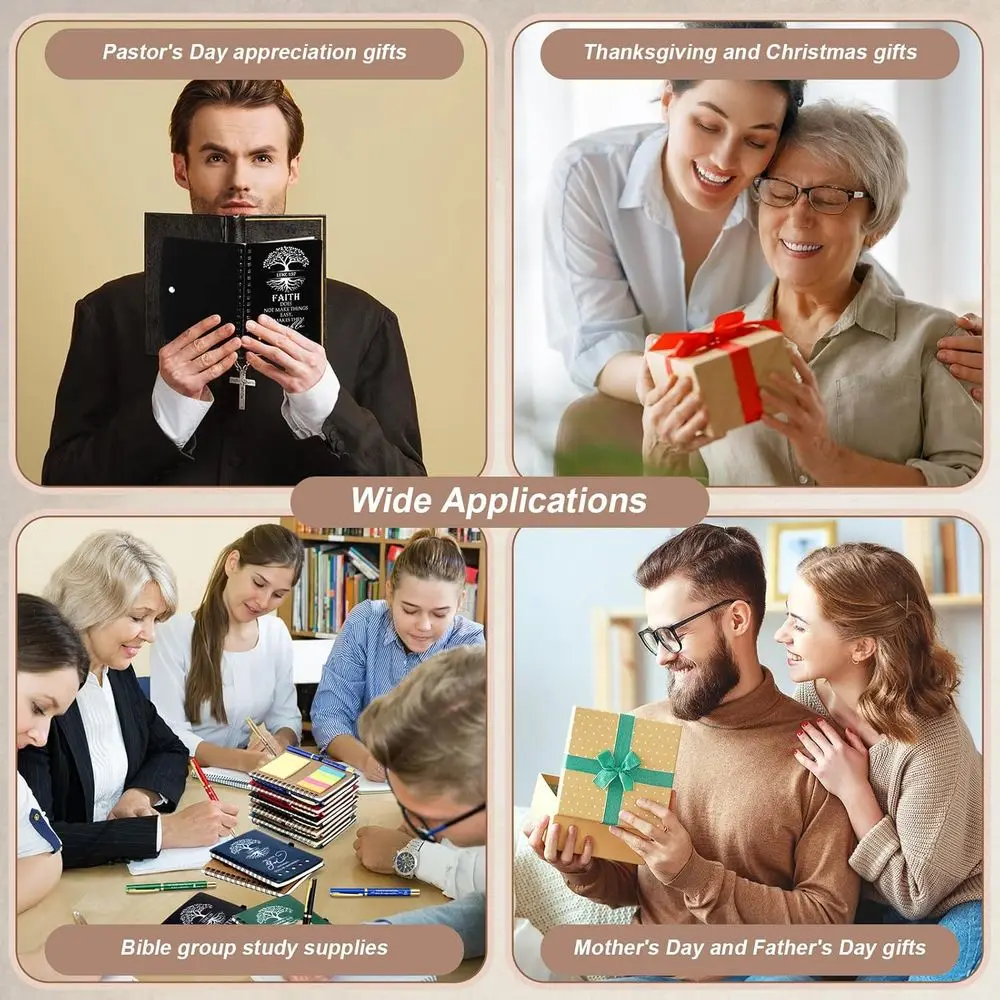 Bulk Christian Prayer Journals & Pens: 100-Piece Religious Gifts for Church, Men & Women