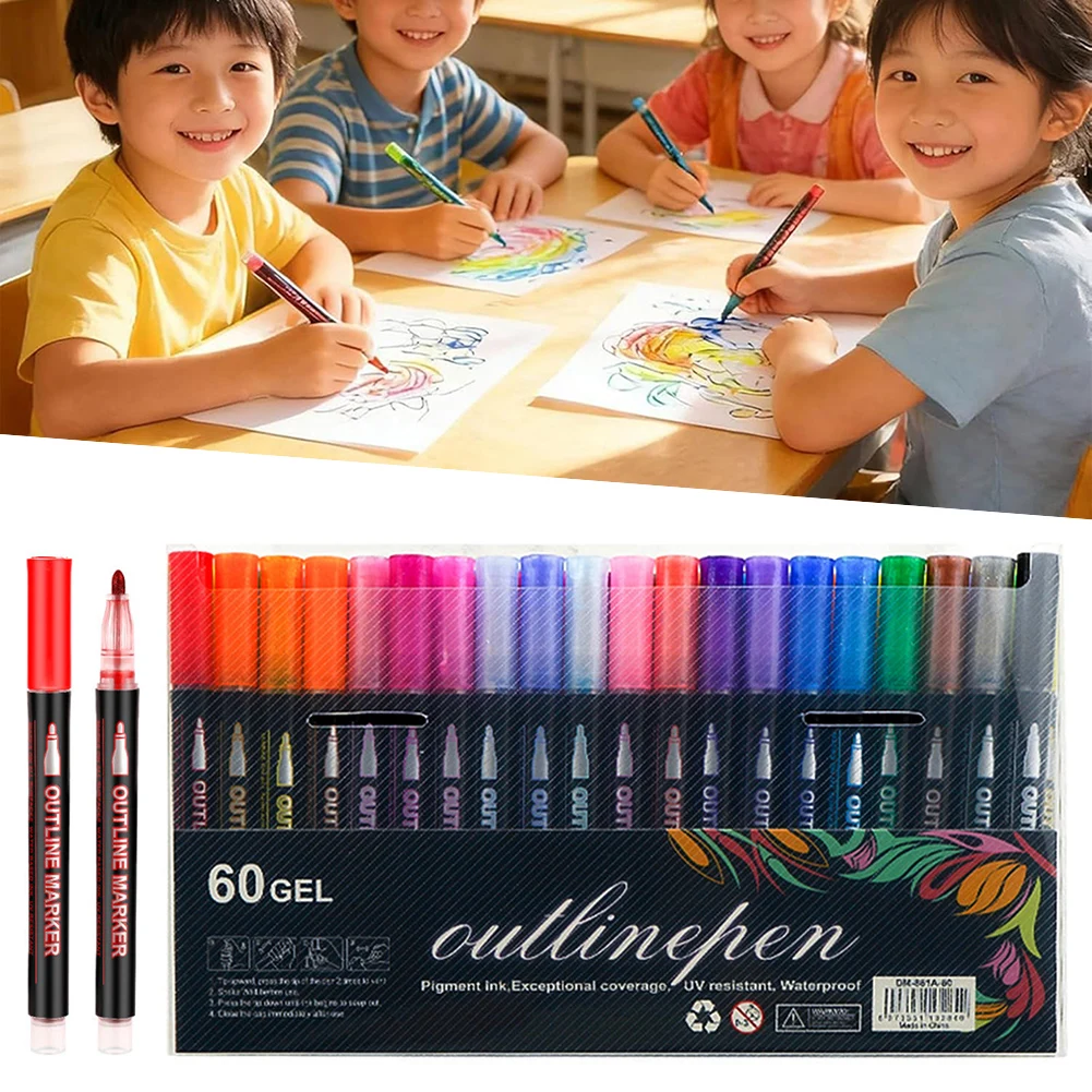 

Glitter Contour-Marker Pens For Crafts User-friendly Design, Perfect For Artists Of All Skill Levels. DIY Craft Enthusiasts