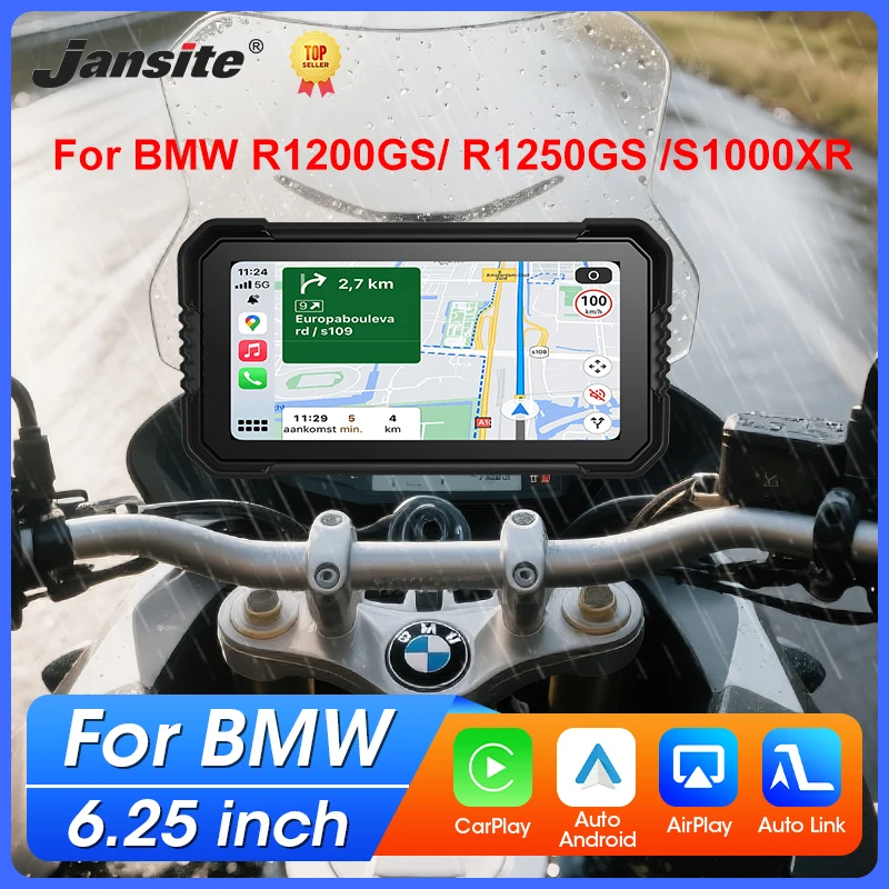 

6.25 inch for BMW Carplay Screen GPS Navigation Wireless Android Auto IPX7 Waterproof For BMW R1200GS/ R1250GS/ R1300GS /S1000XR