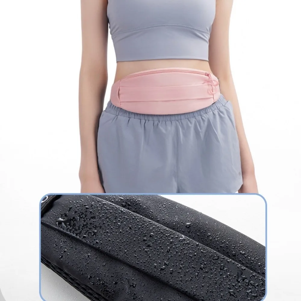 Ultra-Thin Sport Mobile Waist Bag Close Fitting High Elastic Running Waist Bag Breathable Lightweight Sports Phone Bag Men Women