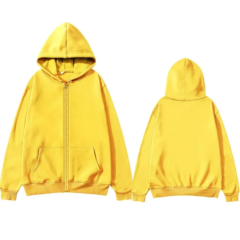 

2025 Autumn/Winter New Zipper Hoodie for Men and Women, Loose and Casual, Personalized Street Hoodie, Fashion Solid Color