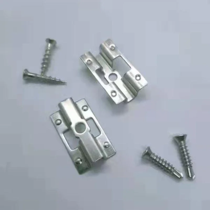 200Pcs Stainless Steel Invisible Exterior Composite Deck U Shaped Clip Bracket Fastener Flooring WPC Panel