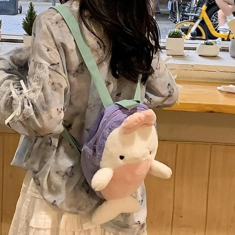 Shoulder Bags Little Dolphin Plush Bag Fluffy Backpack Tote Bag Cartoon Doll Backpack Lovely Cute Kawaii Coin Purses Girls