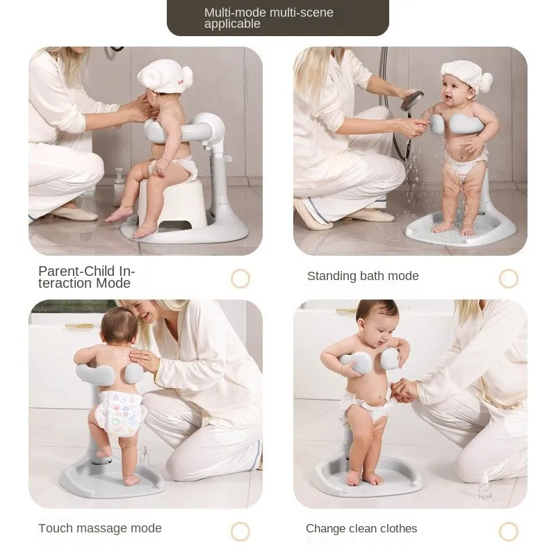 LazyChild Baby Standing Bath Helper Infant Bath Support Foldable No-install Baby Supplies