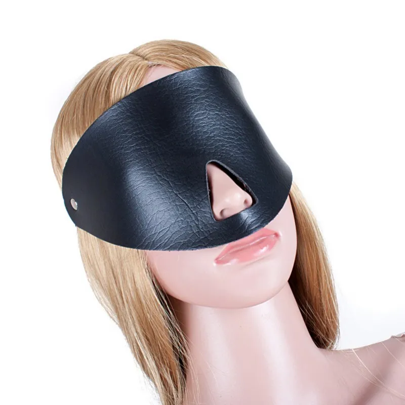 Exotic Accessories of Leather Bondage Fetish Eye Mask Sex Toys for Women Couples Bdsm Cosplay Blindfold Erotic Flirting Costumes