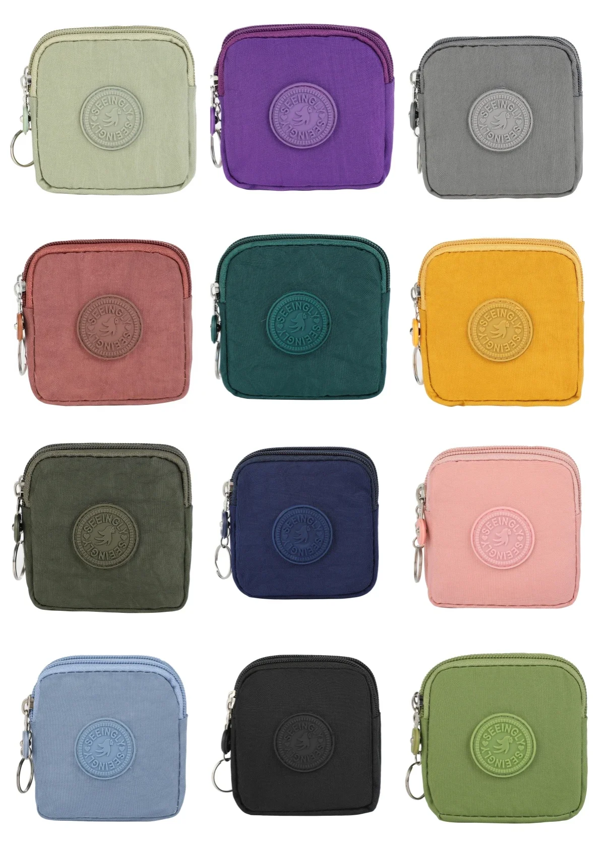 Monedero de Color sólido para niños, monedero pequeño para llaves, auriculares, lápiz labial, cartera impermeable, monedero lindo, bolso de embrague con cremallera, bolsas para tarjetas