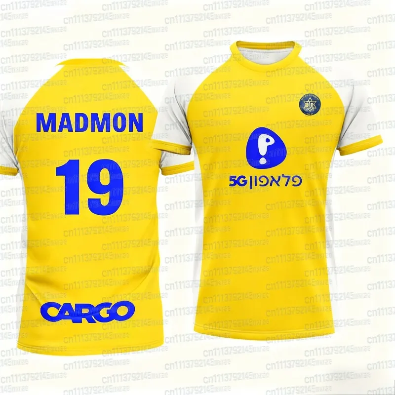 2026 Sommer Schnelltrocknendes Atmungsaktives Maccabi Tel Aviv Fan-Trikot Sport 3D-Druck Sportliches Freizeit-Familien-Top Street-T-Shirt – Detail 12