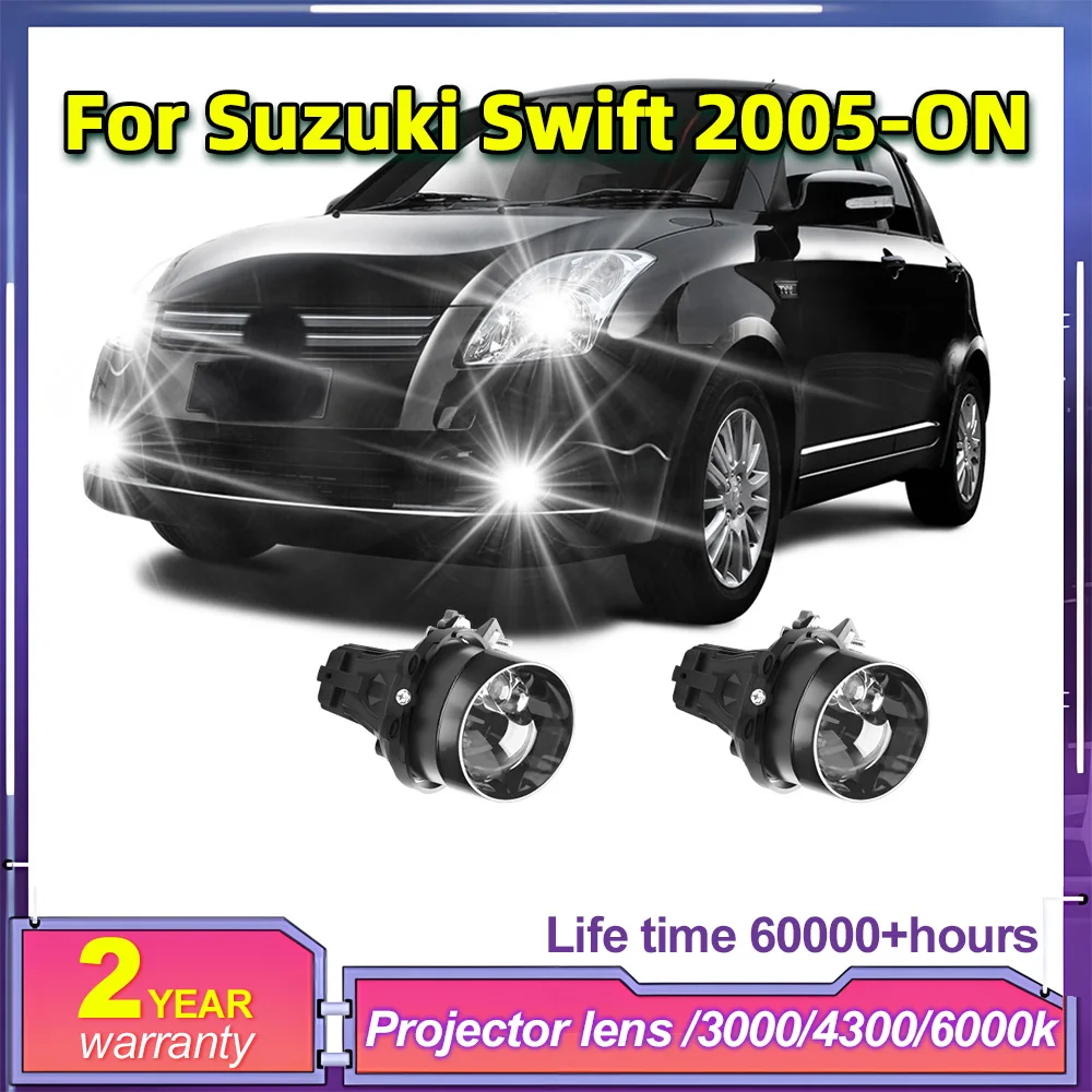 

2PCS 3 inch Led Fog Light Lens 90W High Lights 3000K 4300K 6000K 20000LM LED Projector Lenes Fog Lamp For Suzuki Swift 2005-ON