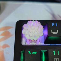 laser eight-PET AL blooming flower personalized key caps white electroplating creative interesting form X mechanical key board