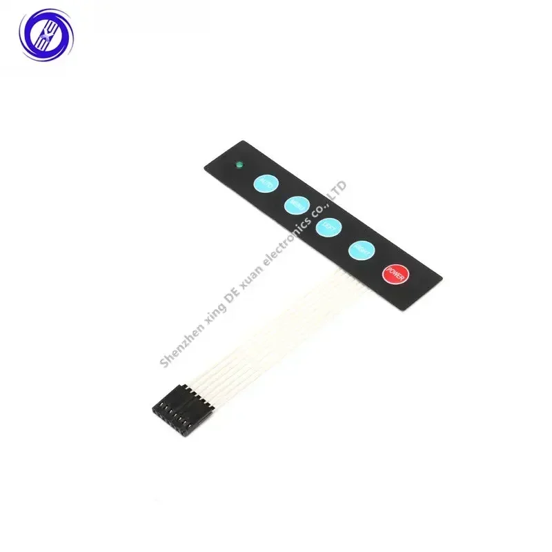 1x5 1*5 5 Key Matrix Membrane Switch Keyboard Control Panel Display Switch with LED 5Keys Control Panel Pad DIY Kit For Arduino