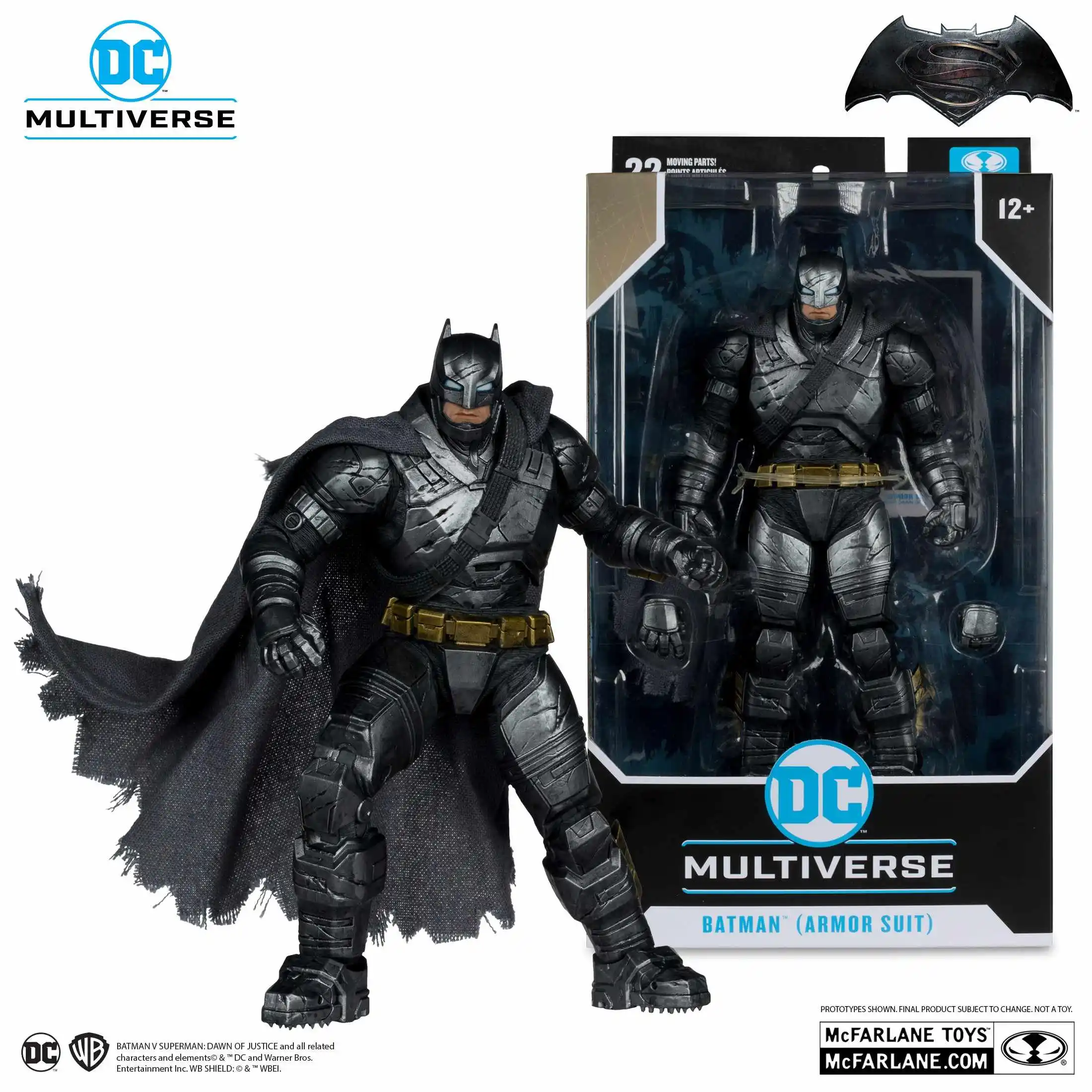 Genuine Mcfarlane Batman V Superman: Dawn Of Justice Wonder Woman&Batman Knightmare&Batman Armored Suit Action Figure Model Toys