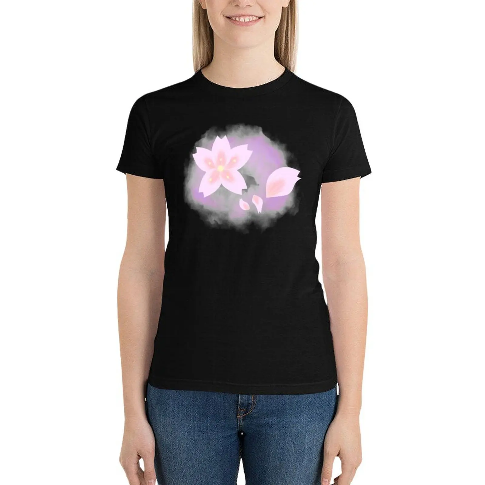 

Cherry Blossom T-Shirt vintage clothes tops white t-shirts for Women