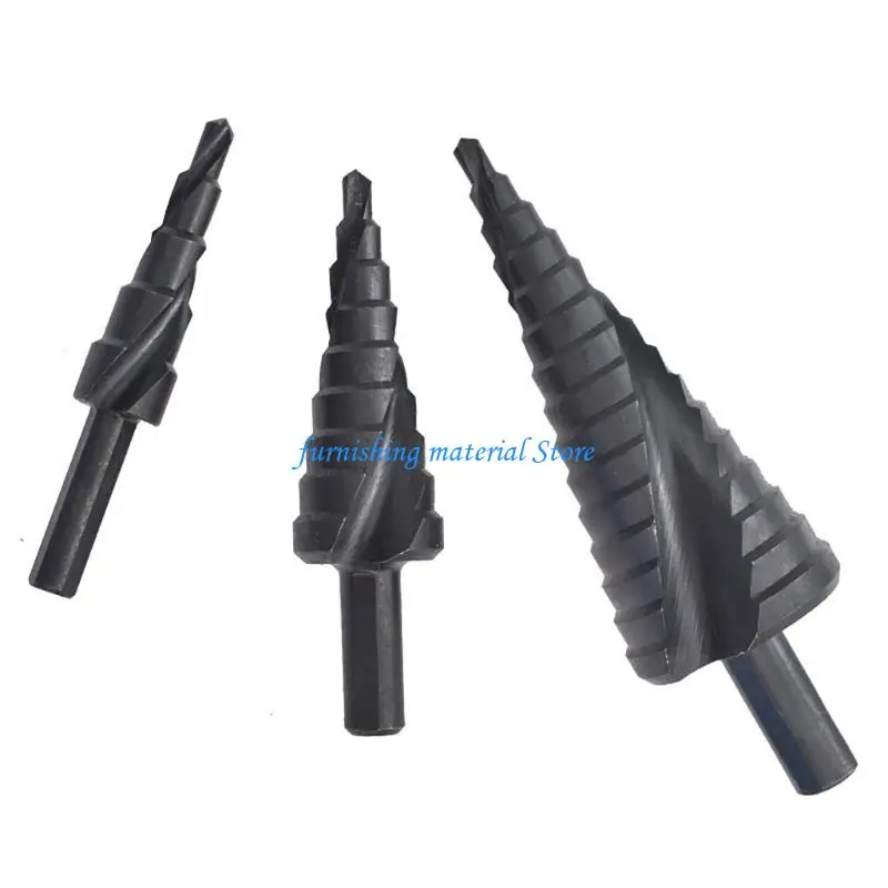 

Y5GD Precisions Step Drill, High Hardness Taper Drill Spirals Grooves Step Drill Bits