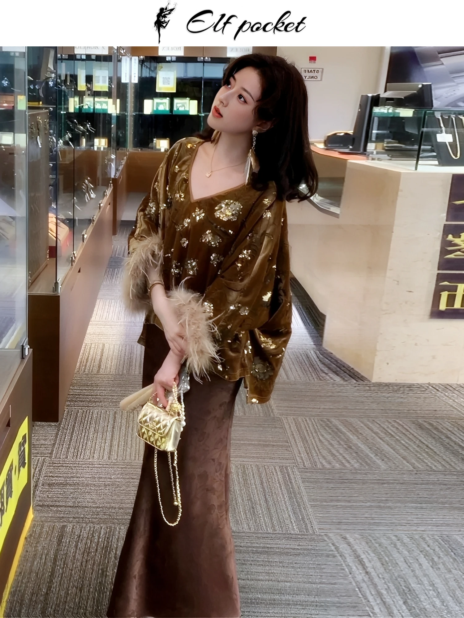 ele-soie-inje-paillettes-broderie-sve-manchette-haut-en-plumes-d'autruche-taille-haute-f-jupe-hanfu-femmes-premium-faion