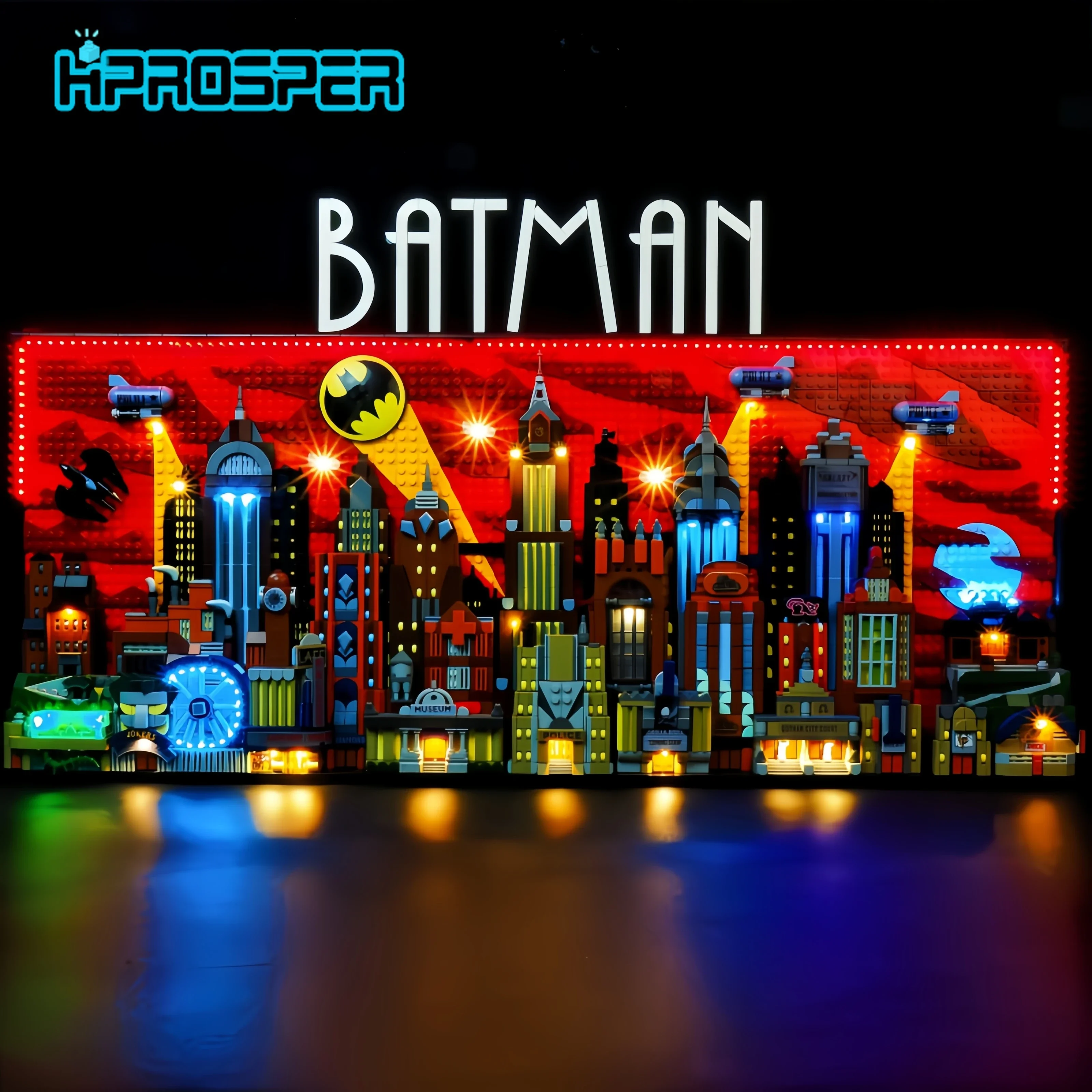 Hprosper LED Light For 76271 The Animated Series Gotham City Decorative Lamp With Battery Box (Not Include Lego Building Blocks)