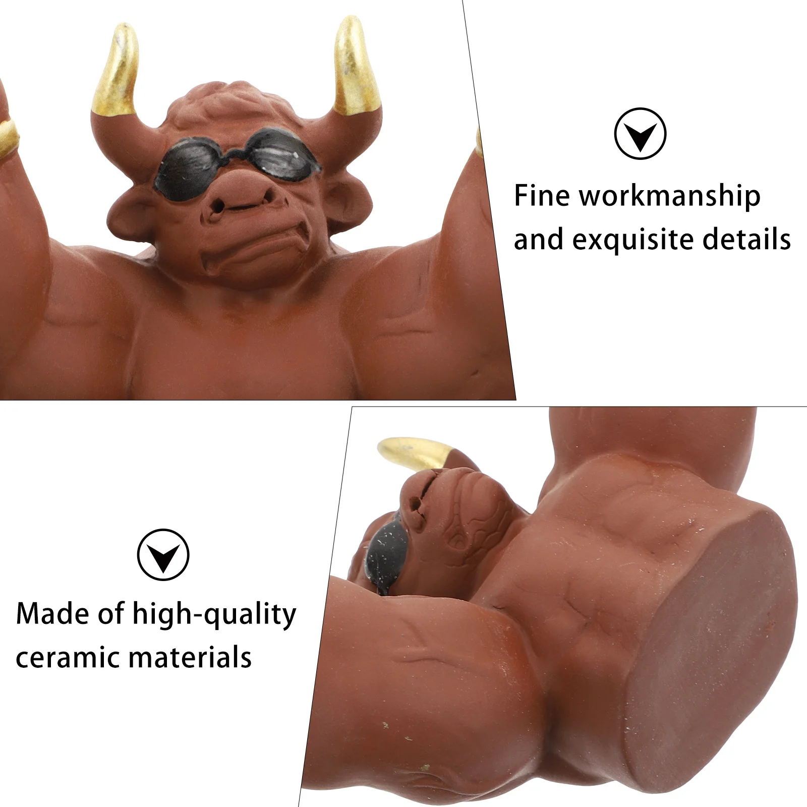 

Ceramic Calligraphy Brush Pen Holder Ox Design Smooth Bottom Stable Base for Art Writing Tools Pen Stand Decoration Accessory