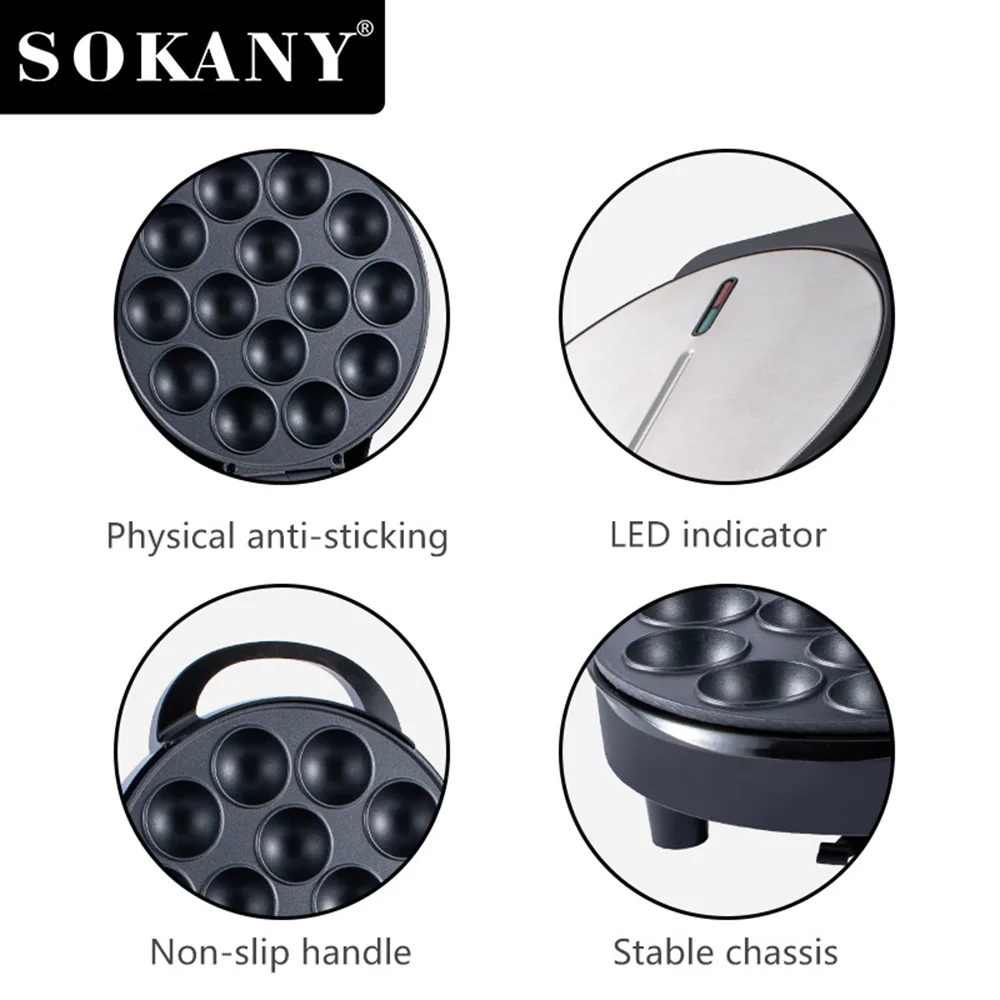 Electric Cake Making Machine Non Stick Capacity Cupcake Making Machine Baking Pan Donut Octopus Ball Kids Birthday Party