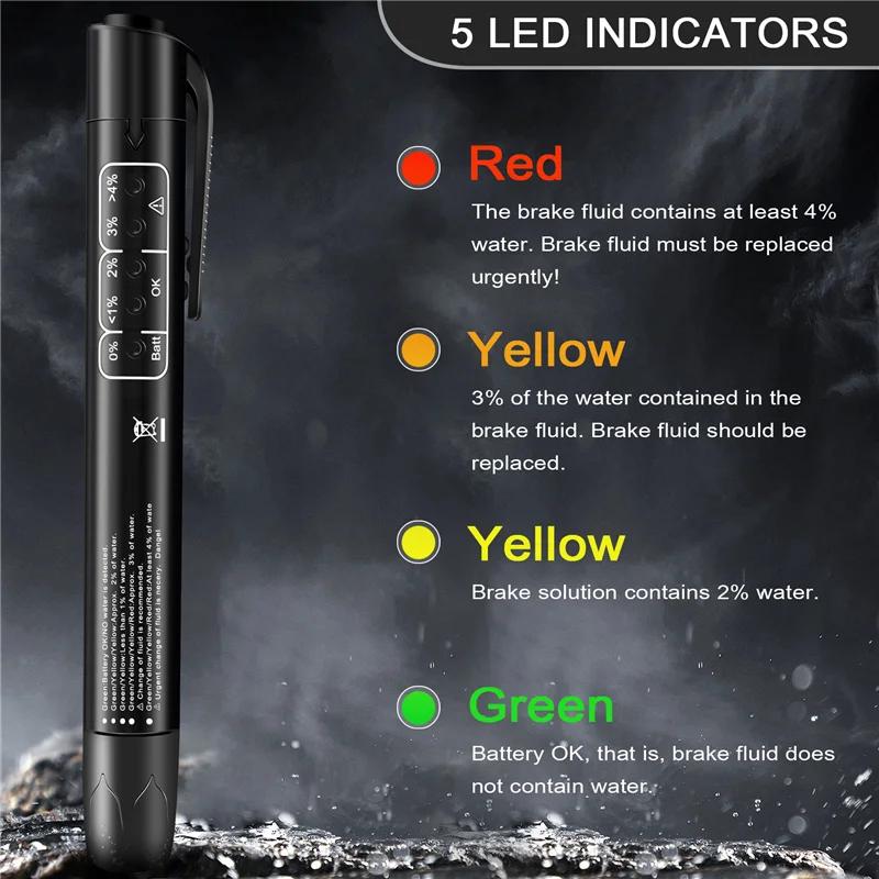 Testeur de frein électronique pour voiture, stylo de diagnostic de voiture, scanner, Dot3, 4/5