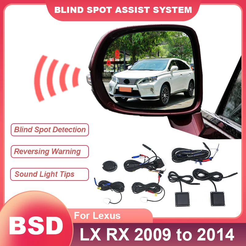 Car BSD BSM BSA Lane Change Assist Blind Spot Detection System Mirror Alarm Sensor For Lexus LX RX 2009 to 2014 Smart Car System