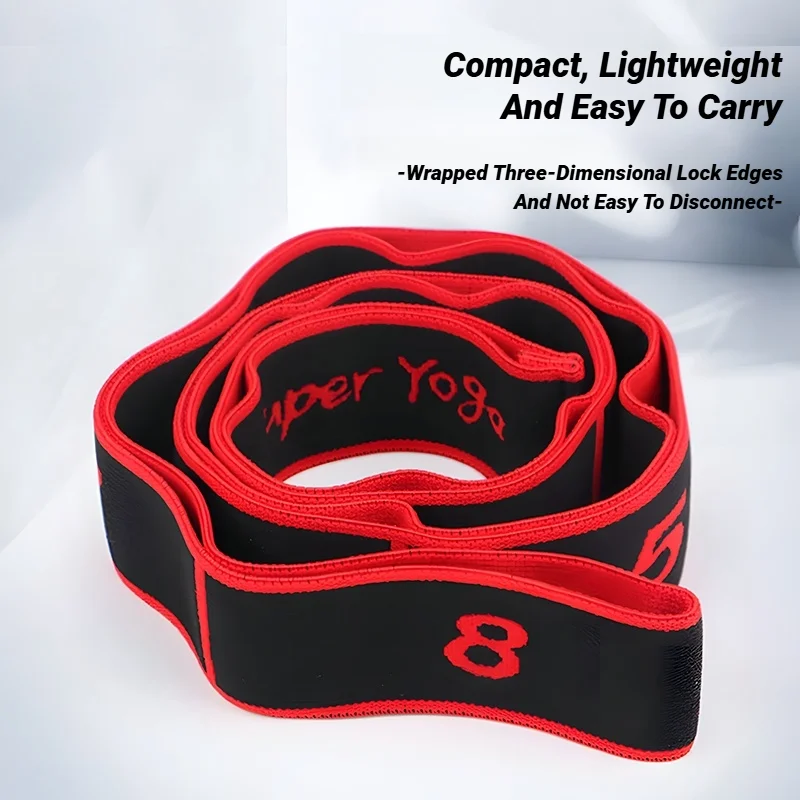 8 Section Style Dance Resistance Band Yoga Stretching Pilates Fitness Digital Elasticity Elastic Stretch Training Tension Belt image 3