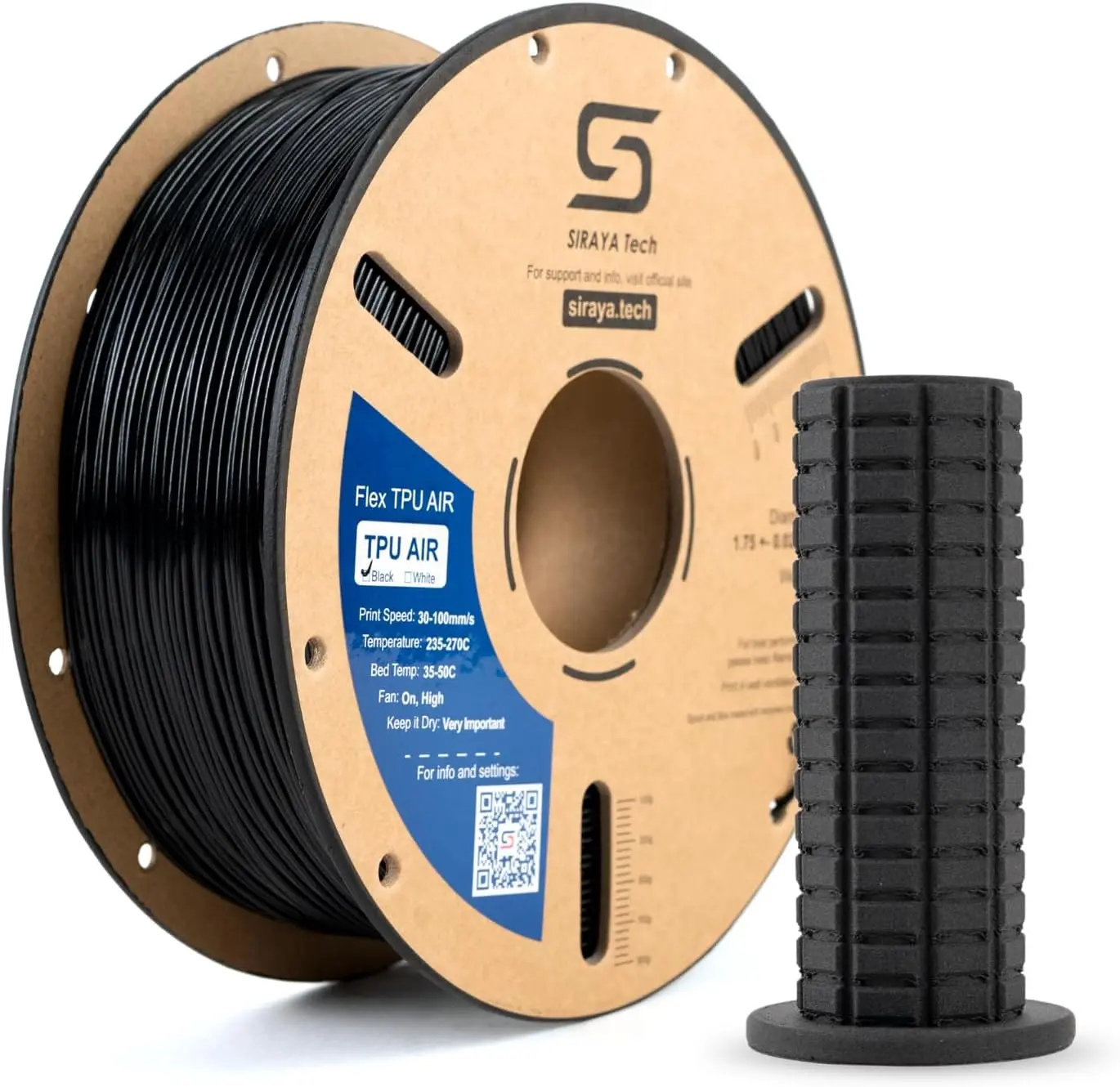 

Flex TPU Air 3D Filament, Adjustable Hardness 65A-82A, Lightweight Foaming, High-Speed Printing for Wearables & Sports Gear
