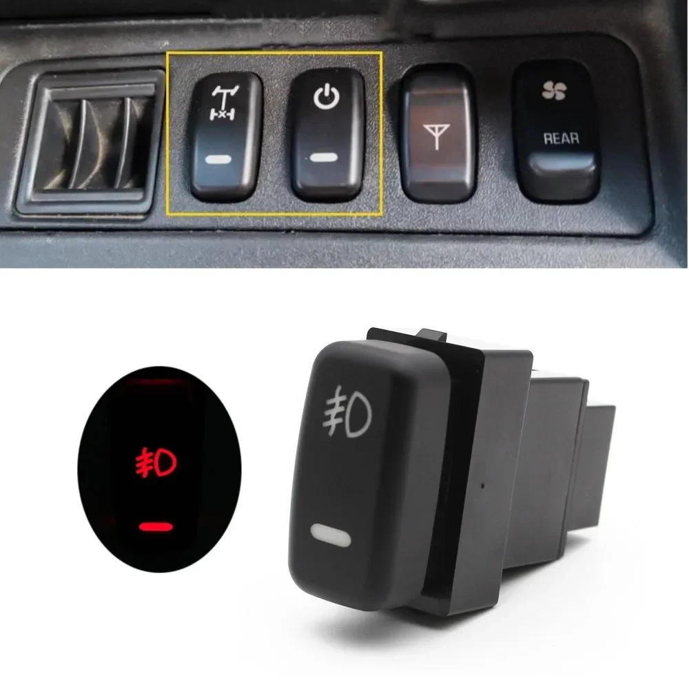 Car Front Fog Light Switch Button with Connection Wire for Mitsubishi Outlander Pajero V73 V93 V97 Lancer EX