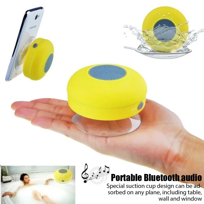 Mini Portable Bluetooth Speaker Wireless Waterproof Shower Bathroom for Phone Soundbar Hand Free Car Loudspeaker Suction Cup