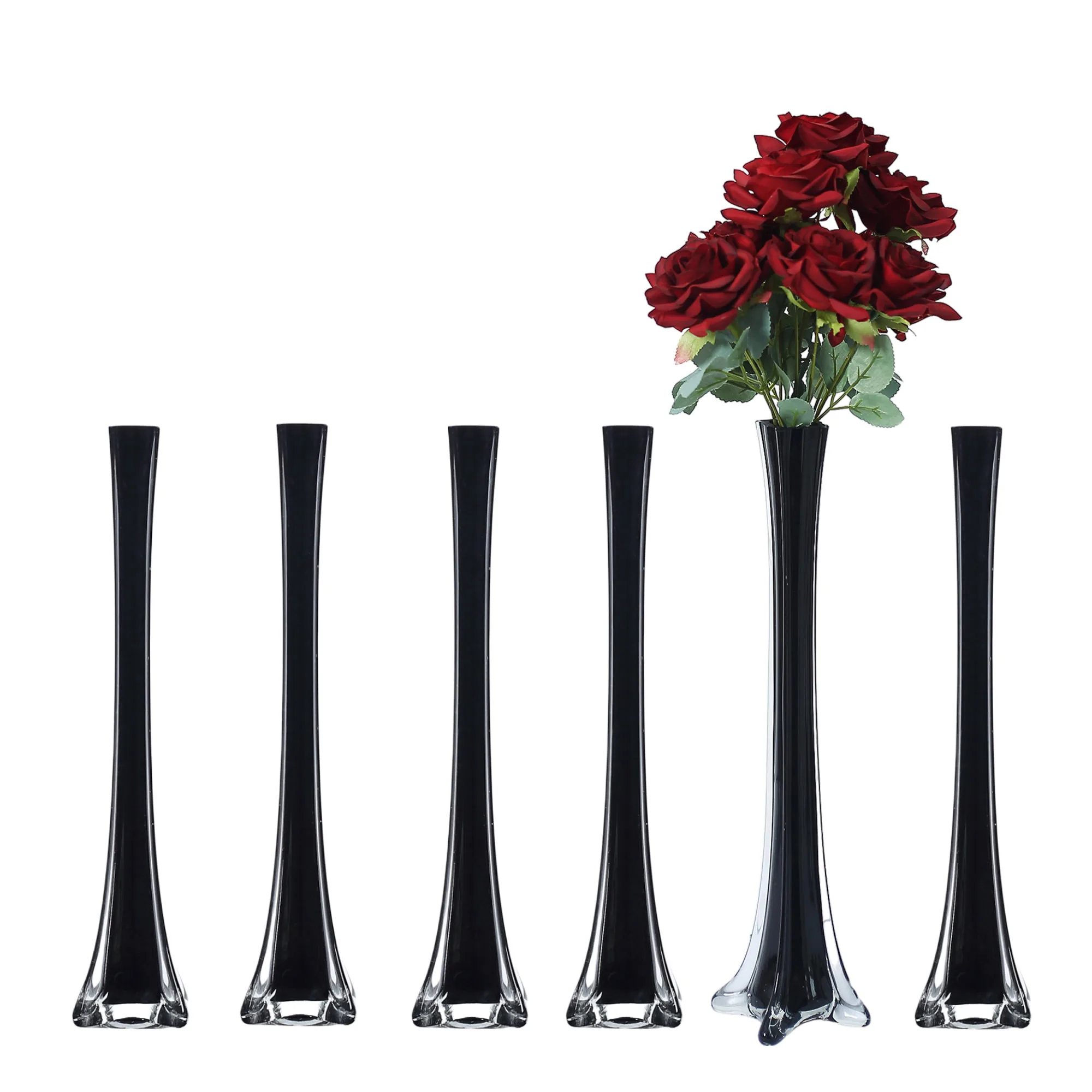6-Pack Eiffel Tower–Style Vases – Elegant Flower Vases in Multiple Sizes for Home Decor, Wedding Centerpieces, Table Arrangement view 5