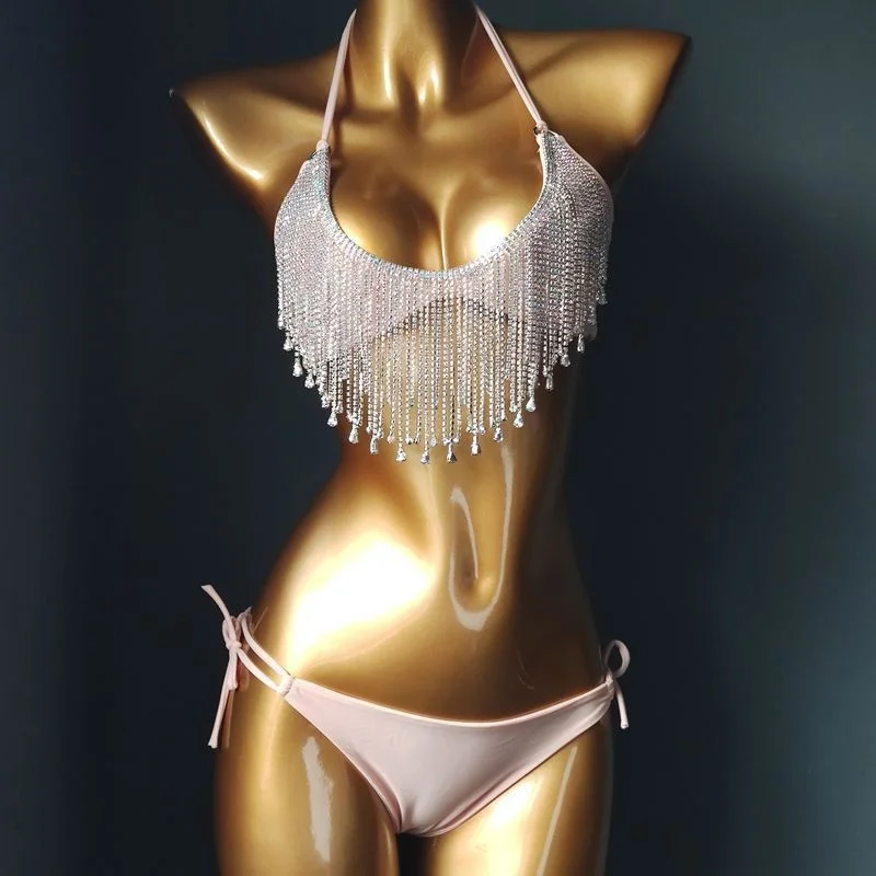 

venus vacation new bandage stylish beautiful bikini set diamond rhinestone swimwear biquini sexy women