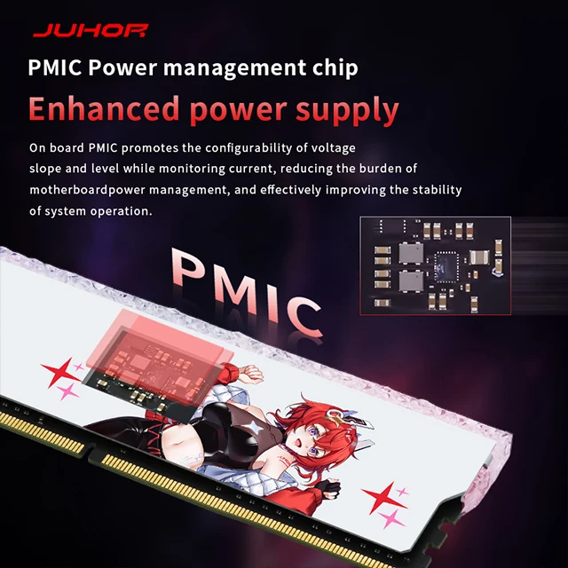 JUHOR DDR5 RGB 7200MHz 32GB Desktop RAM 1.4V Hynix Chip DIMM High