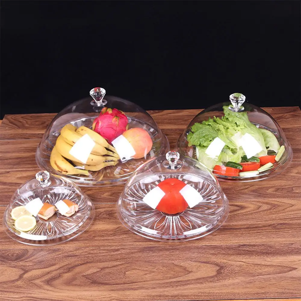 Creative Acrylic Party Decoration Dessert Storage Tray Food Cover Dust-Proof Food Cover Cake Bread Plate Fruit Display Holder