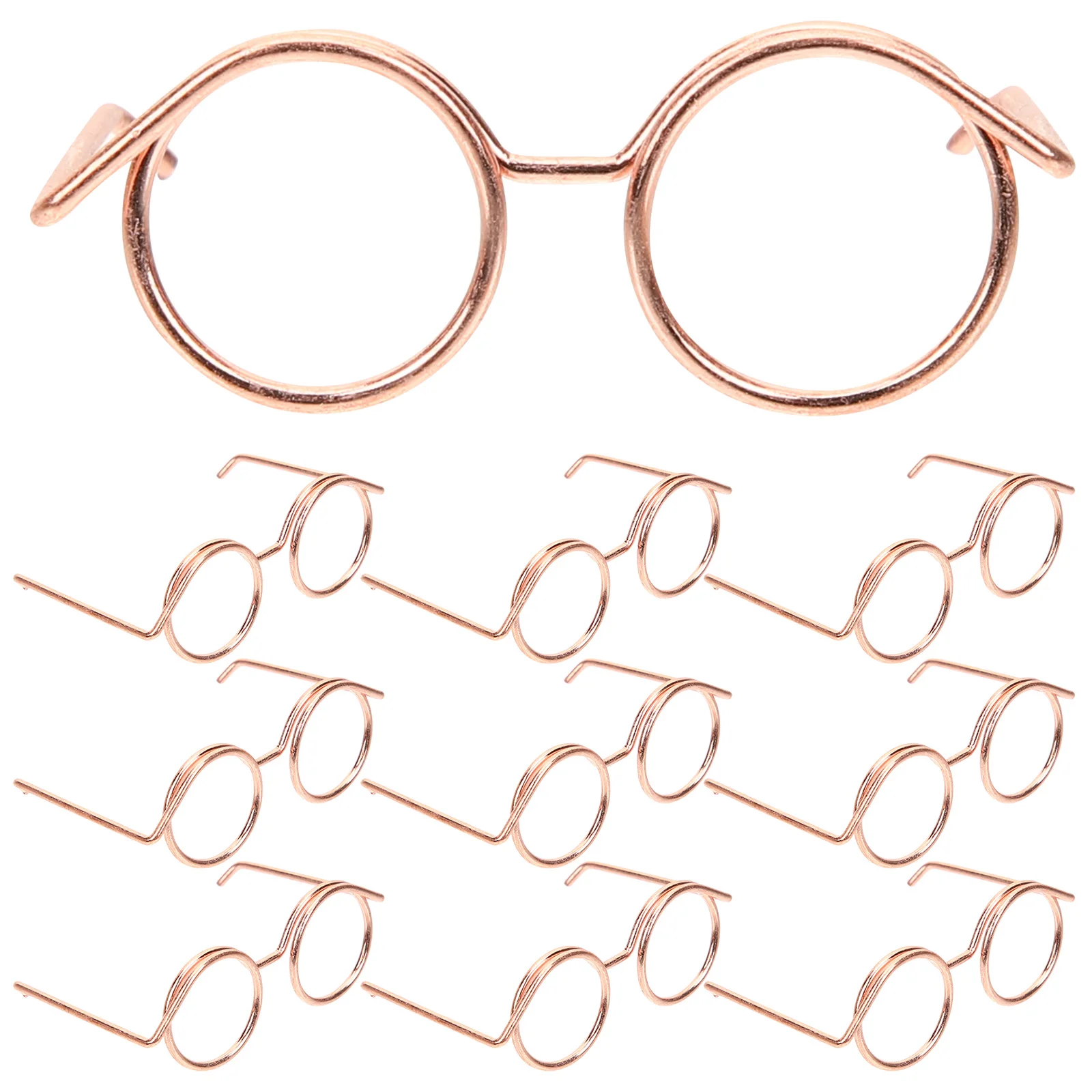 

Mini Doll Glasses Miniature Sunglasses Metal Wire Rim Doll Eyeglasses Doll Dress Up Glasses Costume Accessories Dollhouse Decor