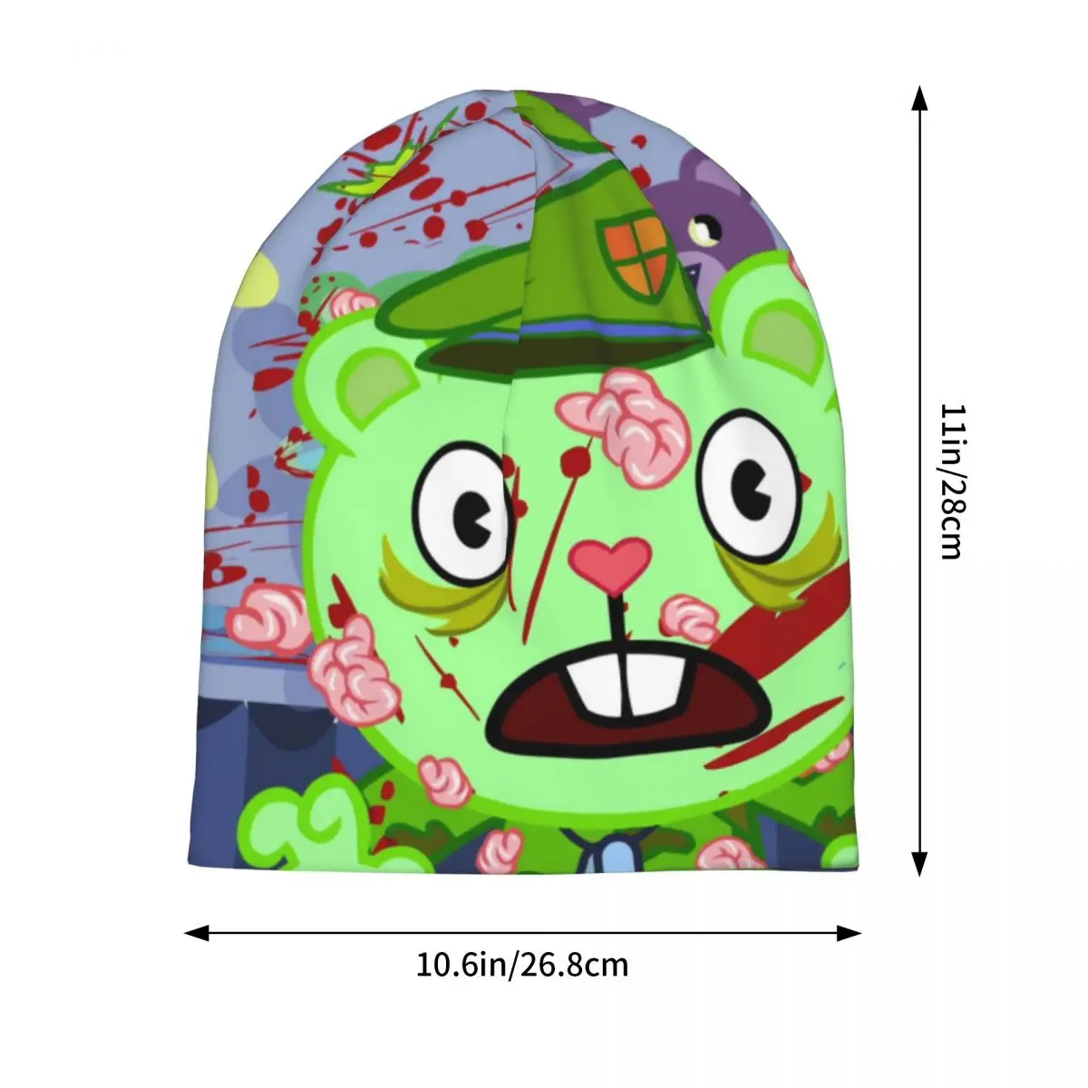 Happy Tree Friends-gorros de moda para hombre y mujer, gorro fino de árbol, gorros Hipster, orejeras